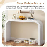 Modern Minimalist Console Table,Elegant and Versatile Design,Perfect for Living Room, Hallway, and Bedroom,Sturdy and Stable Frame,White JIJIWANG