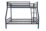 Novogratz Maxwell Twin-Over-Full Metal Bunk Bed with Ladder and Guardrails, Navy Blue Novogratz
