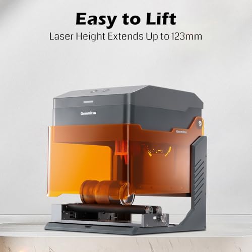 Genmitsu Kiosk 5W 5000mW Laser Engraver, Light Weight & Portable Laser Engraver Machine, Home Laser Cutter with Acrylic Enclosure for Wood/Leather/Metal, 3.9'' x 3.9'' Engraving Area, Safety Class 1 SainSmart