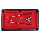 Hathaway Park Avenue 7 Ft Multi Game Pool Table Combo with Dining Top and Ping Pong – Includes Set of Benches for Home Storage and Accessories – Red & Black Finish Hathaway