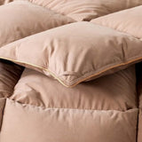 Puffy White Feather Comforter Full/Queen Size with Feathers Down Fiber Filled, All Season Feather Duvet Insert, 100% Cotton Luxury Hotel Collection, 8 Corner Loops Vexino