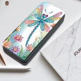 JISHSHAY Diamond Painting Glasses Case Dragonfly Diamond Art Eyeglass Case Animal Gem Art Eyeglass Holder Gem Painting Sunglass Organizer Mosaic Kits for Adults Embroidery Kit Eye Glasses Holder JISHSHAY
