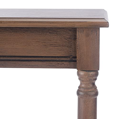 Safavieh Home Collection Tinsley Brown Rectangular Bottom Shelf Console Table SAFAVIEH