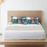 Bokkoy Soft and Silky Satin Pillow Case with Cute Cartoon Dachshunds Wrinkle Resistance for Standard, Queen, and King Sizes - Single Pack Sales Bokkoy