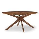 Modway Crossroads 63" Oval Wood Dining Table, Walnut Modway