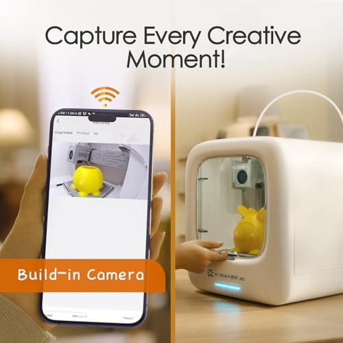 3D Printer for Kids, Beginner 3D Printer with 8 PLA Filament Set, Huge Toy Library & Modify, Wi-Fi & App Control, Create STEM Toys, High Precision 3D Printer W/ 15+ Mini 3D Design Module, X-Maker Joy AOSEED