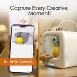 3D Printer for Kids, Beginner 3D Printer with 8 PLA Filament Set, Huge Toy Library & Modify, Wi-Fi & App Control, Create STEM Toys, High Precision 3D Printer W/ 15+ Mini 3D Design Module, X-Maker Joy AOSEED