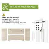 Radlove Electric Standing Desk, 55 x 30 Height Adjustable Computer Desk Sit Stand Desk Home Office Desks with Splice Board and A Under Desk Cable Management Tray (White Frame + Oak Top) Radlove