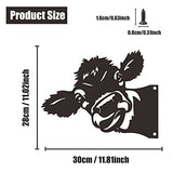 Yungeln Peeping Cow Metal Art Farm Garden Decor Garden Fence Decoration Outdoor Decoration for Farmhouse,Yard,Lawn Yungeln