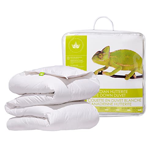 Canadian Down & Feather Co. - Regular Weight Hutterite White Down Duvet King Size - 400 TC Shell 100% Cotton - Made in Canada Canadian Down & Feather Company