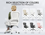 TRALT Office Chair - Ergonomic Office Chair with Back Support, Home Office Desk Chairs, Comfy Desk Chair, Computer Chair, 330lbs Wide Seat Big and Tall Office Chairs for Gamers(White) TRALT