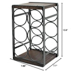 SODUKU Rustic Wood Countertop Wine Rack 6 Bottles No Need Assembly Brown SODUKU