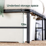 Zinus Essential SmartBase Metal Bed Frame with Sustainable Bamboo Slats - No Box Spring Required, Easy Assembly, Full Size Zinus