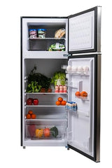 Frigidaire EFR751 2 Door Apartment Size Refrigerator/Freezer Combo, 7.5 cu ft, Platinum Series, Stainless, 23" D x 21.5" W x 55.5" H, Stainless Steel Frigidaire