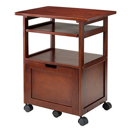 Winsome Piper Home Office, Walnut, 24.02"W x 29.65"H x 17.32"D Winsome