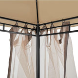 Yaheetech Gazebo for Patios 11x11 - Outdoor Powder-Coated Steel Frame Gazebo, Double Roofs Grill Gazebo BBQ Pavilion, Water-Resistant, for Lawn/Backyard/Garden/Deck, Khaki Yaheetech