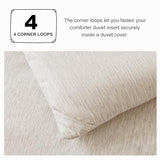 CozyLux King Size Comforter Set - 3 Pieces Beige Soft Luxury Cationic Dyeing Bedding Comforter for All Season, Breathable Lightweight Fluffy Boho Bed Sets with 1 Comforter and 2 Pillow Shams CozyLux