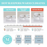 Martha Stewart Luxury White Goose Feathers Down Fiber Duvet Insert Queen Size - Hotel Collection 100% Cotton Comforter, All Season Medium Warmth, Breathable, Hypoallergenic, 90 x 90 Inch Martha Stewart