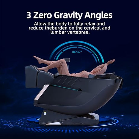 4D Massage Chair Full Body Zero Gravity SL-Track Real Relax Massage Chair Recliner-Shiatsu,Heat,Calf-Extension,20-Massage Technique,Thai Yoga Stretch,Foot Roller,AI Voice,Touch Screen,Wireless Charge Vosaky