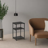 VASAGLE Side Table, Small End Table, Tall Nightstand for Living Room, Bedroom, Office, Bathroom, Classic Black ULET273B16 VASAGLE