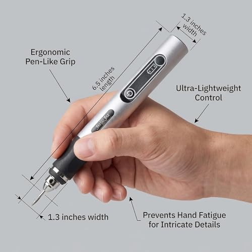 Jas & Jax Engraving Pen - USB Rchargeable Mini Electric Engraver, Cordless Rotary Tool for Wood, Metal, Glass, Jewelry, Stone, Leather & Plastic Etching (54 Accessories) Jas & Jax Goods