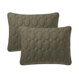VCNY Home Full/Queen Size Pinsonic Circle Bedding Set - 3 Piece | Quilt & 2 Pillow Shams | Elegant Home Decor | Soft, Durable & Breathable | Wrinkle Resistant | Circles Olive Green VCNY Home