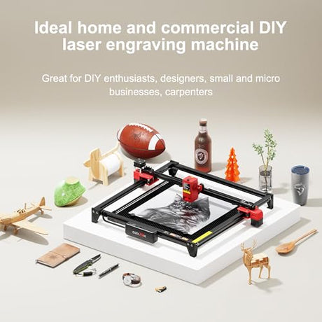 CK1-20 20000mW Laser Engraver Machine Laser Cutter Laser Cutting Engraving Tool Engraving Machine for Wood, Metal, Plastic, Paper, Leather, Sponge Paper, Alumina Goeson