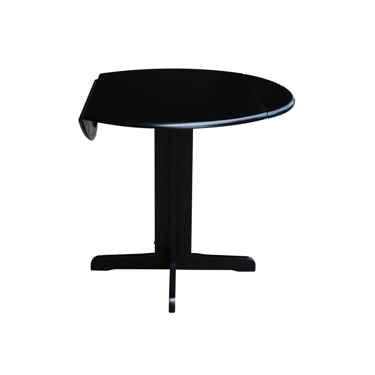 International Concepts Dual Drop Leaf Dining Table, 36-Inch, Black IC International Concepts