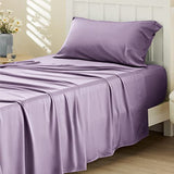 Bedsure Cooling Sheets Twin, Rayon Derived from Bamboo, Breathable & Soft Twin Sheets Set, Deep Pocket Up to 16 Inches, Hotel Luxury Silky Bedding for Hot Sleepers, Lilac Bedsure