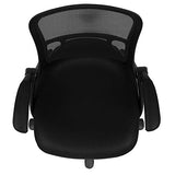 Flash Furniture Porter High Back Black Mesh Ergonomic Swivel Office Chair with Black Frame and Flip-up Arms Flash Furniture