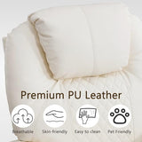 Dual Motor Power Swivel Rocker Recliner Chair with Heat and Massage,Electric Glider Rocking Chairs for Nursery,Theater Seating with LED Lights, USB A/USB C Ports for Living Room (1, Beige)