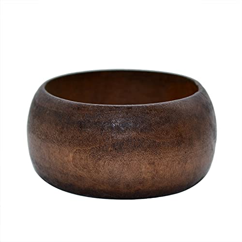 Boho Wooden Bracelet Multi-Colored Wide Chunky Bangle Bohemian Jewelry Wood Wristband for Women-Brown Caiyao