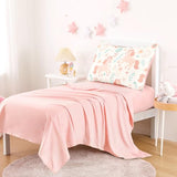 Wake In Cloud - Toddler Bedding Set for Girls, Cute Unicorn Floral Botanical, 4 Pieces Soft Crib Bed Set Including Comforter, Sheets and Pillowcase, Light Cream Wake In Cloud