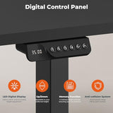 FitStand Dual Motor Standing Desk, Large Stand Up Desks, 71x31 Inches Electric Sit Stand Desks, 4 Memory Preset Adjustable Height Computer Table for Home Office with Splice Board (Black) FitStand