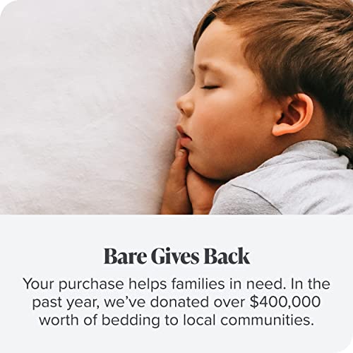 Bare Home Luxury 1800 Ultra-Soft Microfiber Fitted Sheet & Pillowcase Set - Double Brushed - Deep Pockets - Easy Fit - Full, Grey Bare Home