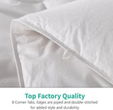 APSMILE Queen Size Down Feather Fibers Comforter, All Seasons Duvet Insert with 100% Organic Cotton, Fluffy Fill-Power Medium Warm Hotel Comforter Insert, (90x90 inches, Ivory White) APSMILE