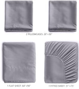 JQCOVEI Cot Sheets 31" x 75", Cot Sheet Set 4 Piece for Narrow Twin/RVs Bunk/Camper Bunk/Guest Beds/Army Cots/Trifold Mattress/Travel Size Mattress, Shrinkage & Stain Resistant Cot Sheets Set, Gray JQCOVEI