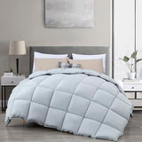 Chezmoi Collection All Season Twin Size Down Alternative Comforter - Plush Microfiber Fill - Box Stitch Quilted - Duvet Insert with Corner Tabs (Twin/Single, Silver Gray) Chezmoi Collection