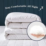 Simple&Opulence Down Alternative Comforter, Twin Size Duvet Insert with 100% Cotton Cover, Ultra-Soft Microfiber Quilted All Season Breathable Cooling Bed Comforter (Twin, White) Simple&Opulence