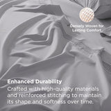 Bedsure Deep Pocket King Sheet Set - Fits Mattresses Up to 21 Inches Thick - 4 Piece GentleSoft Bed Sheets, Moisture Wicking, Soft & Cooling Bedsheet & Pillowcases, Easy & Secure Fit, Light Grey Bedsure