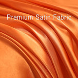 NTBAY Silk Satin Full Sheet Set, 4-Piece Luxury and Soft Bedding Set Cooling Silky Sheets for Hair and Skin, Includes 2 Pillowcases, 1 Flat Sheet, 1 Fitted Sheet with Deep Pocket, Orange NTBAY