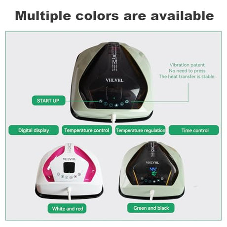 VHLVHL Intelligent Vibration Heat Press Machine for T-Shirts (9 x 9) inch - Portable LED Display Ironing Press - Ideal for T‑Shirts, Hats, Tote Bags, Mugs & Detailed Craft Projects VHLVHL