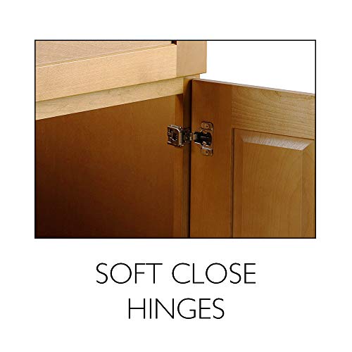 Design House Brookings 36 Inch Bathroom Vanity, Ready to Assemble, Solid Wood, Birch, 587139 Design House