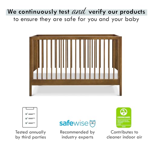 DaVinci, Birdie 3-in-1 Convertible Crib, Walnut, Easy Assemble, Greenguard Gold Certified DaVinci