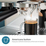 PHILIPS Barista Brew Semi Automatic Espresso Machine - Single & Double Espresso + Americano Button, 250g Bean Container + Grinder, Intuitive Guidance, Calibrated Tamping, Metal Silver (PSA3218/01) Philips Kitchen Appliances