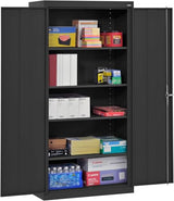 Sandusky Lee CA41361872-09 Classic Garage Storage Cabinet, Steel Utility Cabinet with Adjustable Shelves, 72"H, Black Sandusky