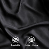 Bedsure Full Size Bed Sheets, Cooling Sheets, Rayon Derived from Bamboo, Breathable & Soft, Deep Pocket Up to 16 Inches, Hotel Luxury Silky Bedding for Hot Sleepers, Black Bedsure