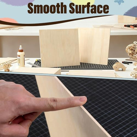 12 Pack Basswood Sheets 12"x12"x1/8", 3mm Basswood for Laser Cutting and Engraving, Unfinished Wood for Crafts, DIY Ornaments and Architectural Models, Wood Burning SPROOKJE