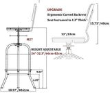 BOKKOLIK Set of 2-Industrial Bar Stools-Swivel Wooden Seat-Bar Counter Height Adjustable 26-32.2inch-Kitchen Dining Chairs BOKKOLIK