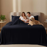 Utopia Bedding Full Sheet Set – 4 Piece Bed Sheets for Full Size Bed, Soft and Breathable Microfiber, Includes 1 Fitted Sheet, 1 Flat Sheet and 2 Pillowcases (Black) Utopia Bedding
